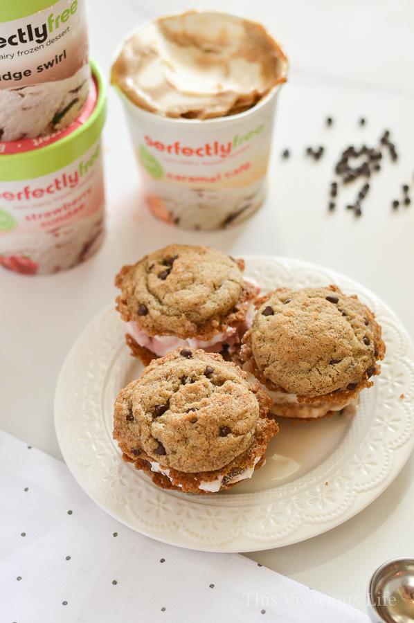 perfectlyfree vegan chocolate chip ice cream sandwiches